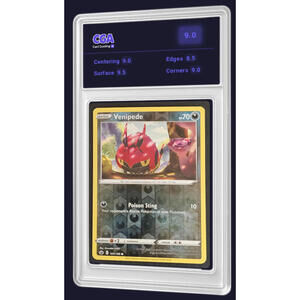 Chilling Reign Reverse Holo Venipede 105/198 Pokémon TCG - CGA 9.0 Digital Grade